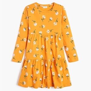 Crewcuts Orange Floral Kids Dress